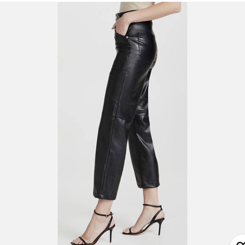 Blank NYC Vegan leather Pants The Baxter Ribcage Straight Leg Size 30 Party